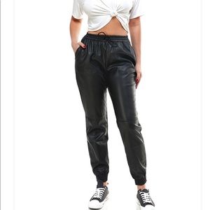 Vegan leather joggers, super adorable! Brand new, never worn (without tags)